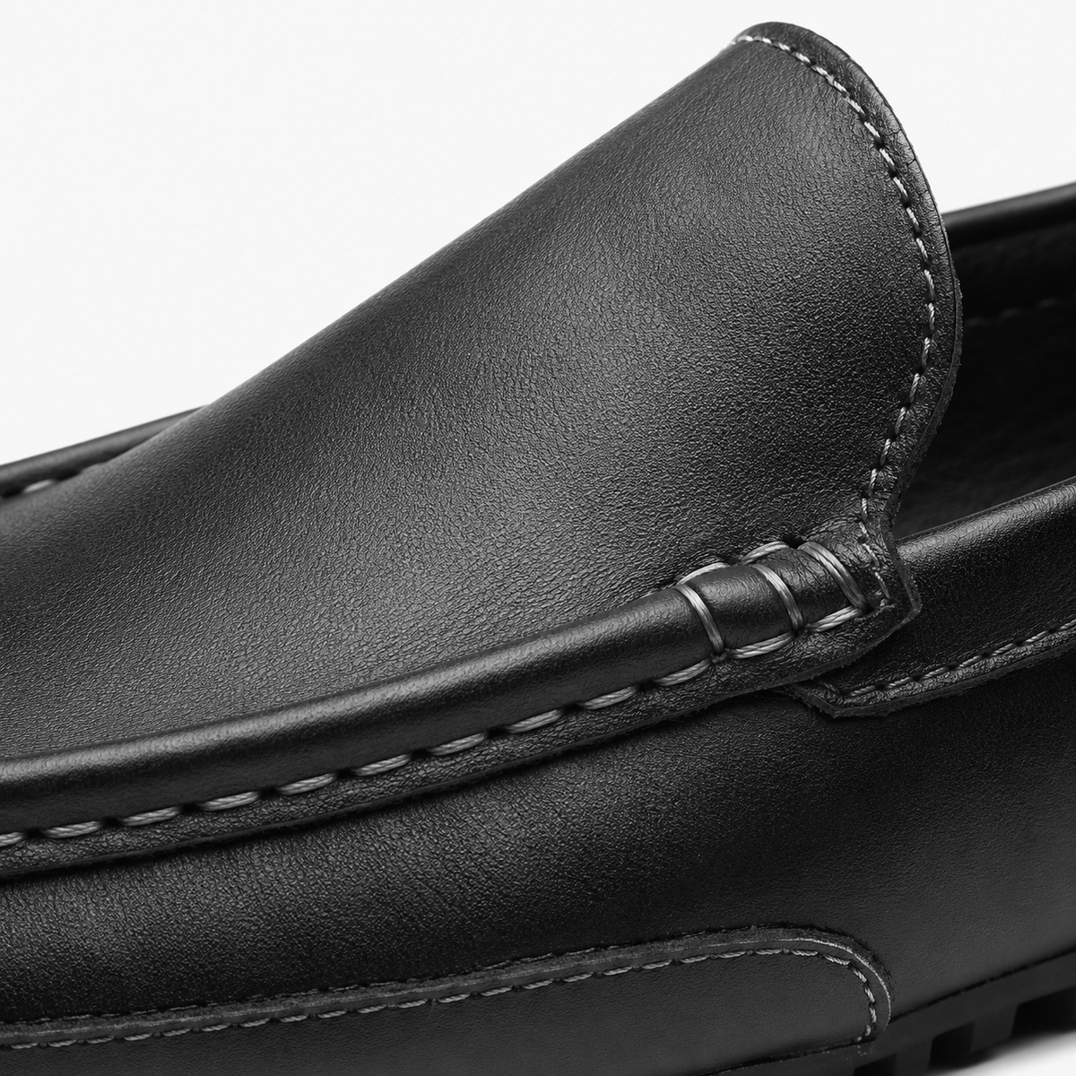 Men's Genuine Leather Loafers – Black Breathable Formal Italian Style Driving Shoes