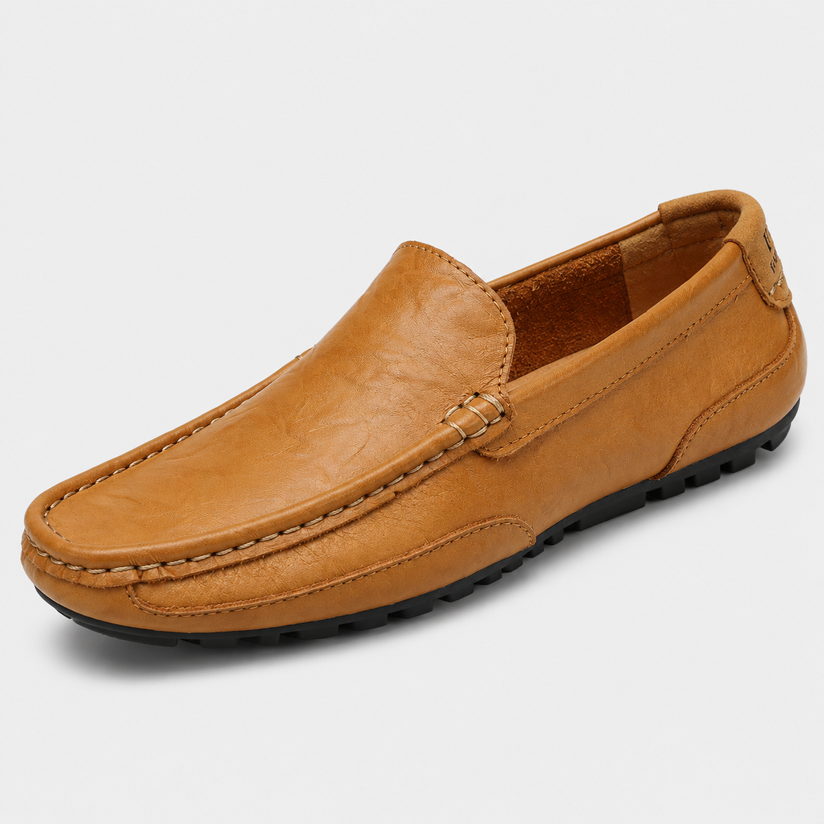 Men's Genuine Leather Loafers – Black Breathable Formal Italian Style Driving Shoes