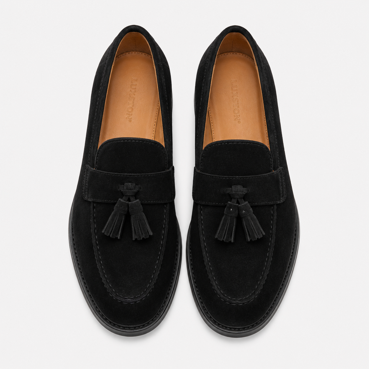 Mens Black Tassel Loafers – Lightweight Business Casual Comfortable Slip-On Shoes
