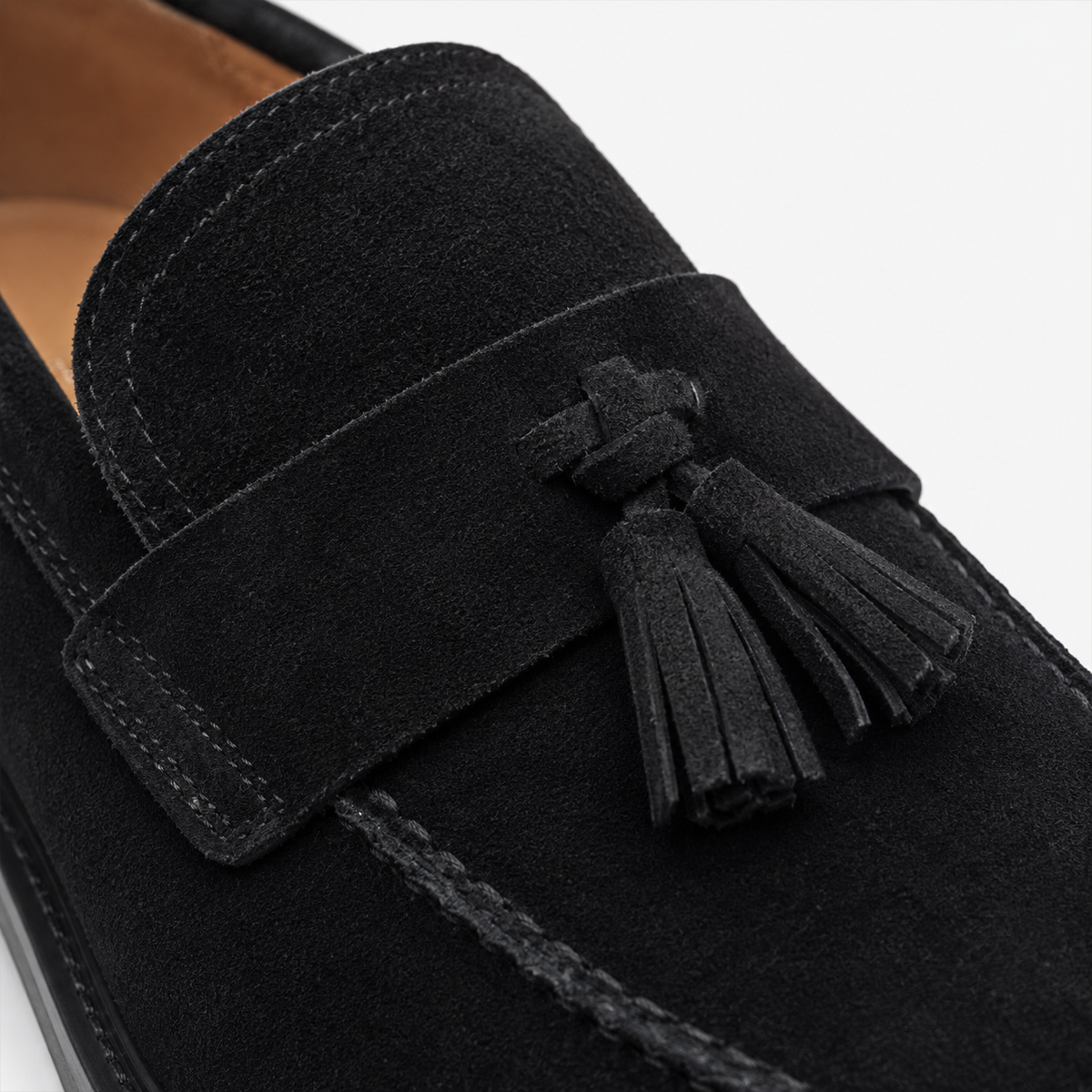 Mens Black Tassel Loafers – Lightweight Business Casual Comfortable Slip-On Shoes