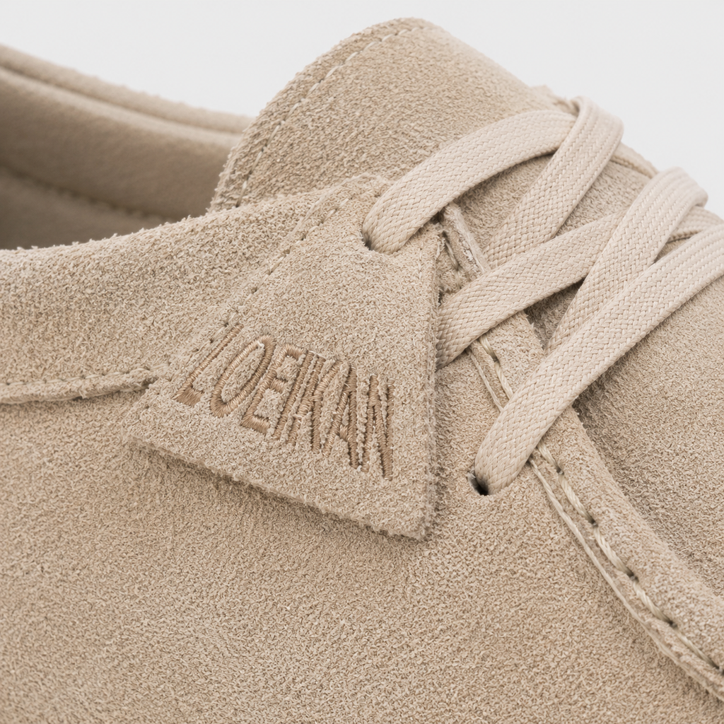 Mens Beige Suede Loafers – Korean Style Soft Sole Breathable Casual Shoes