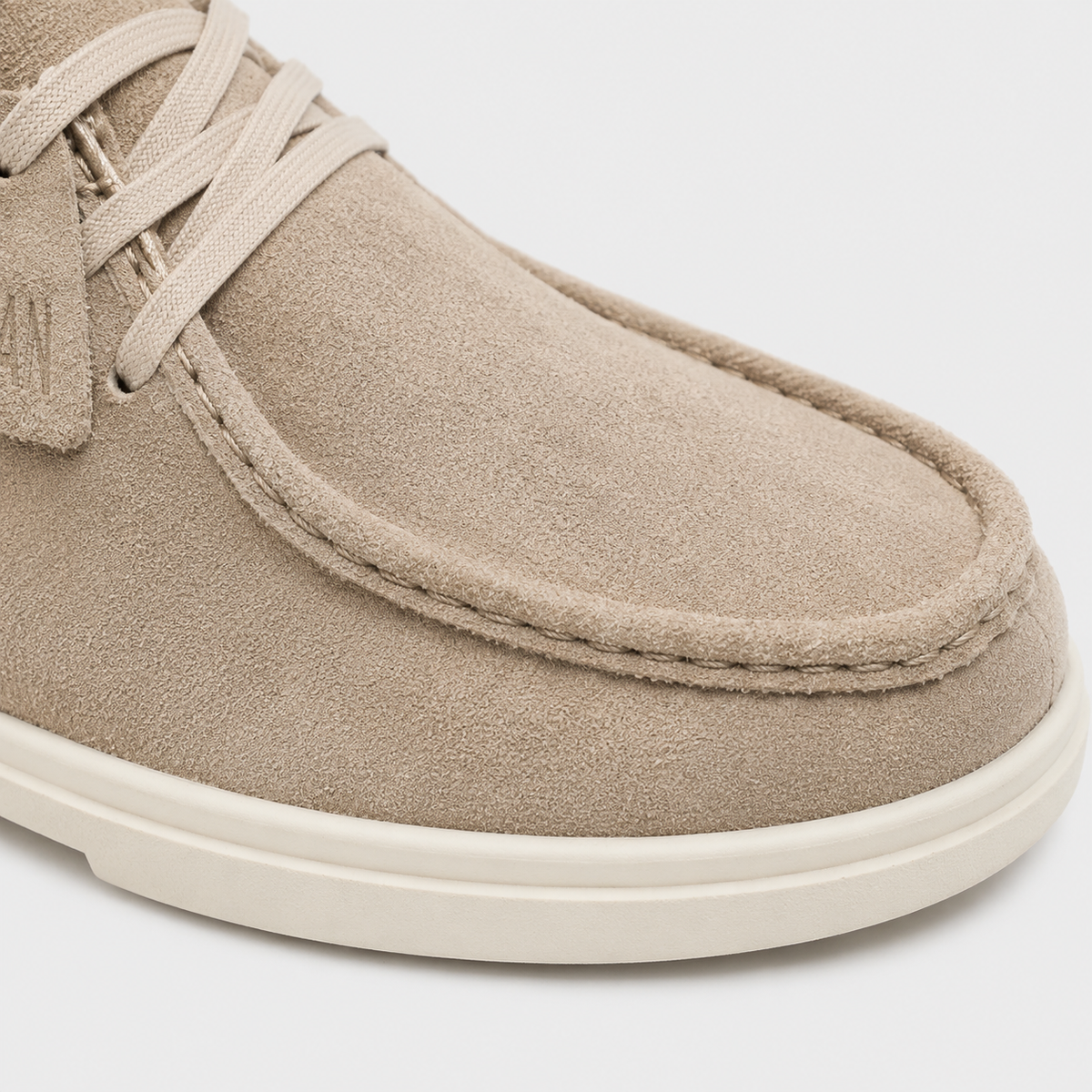 Mens Beige Suede Loafers – Korean Style Soft Sole Breathable Casual Shoes