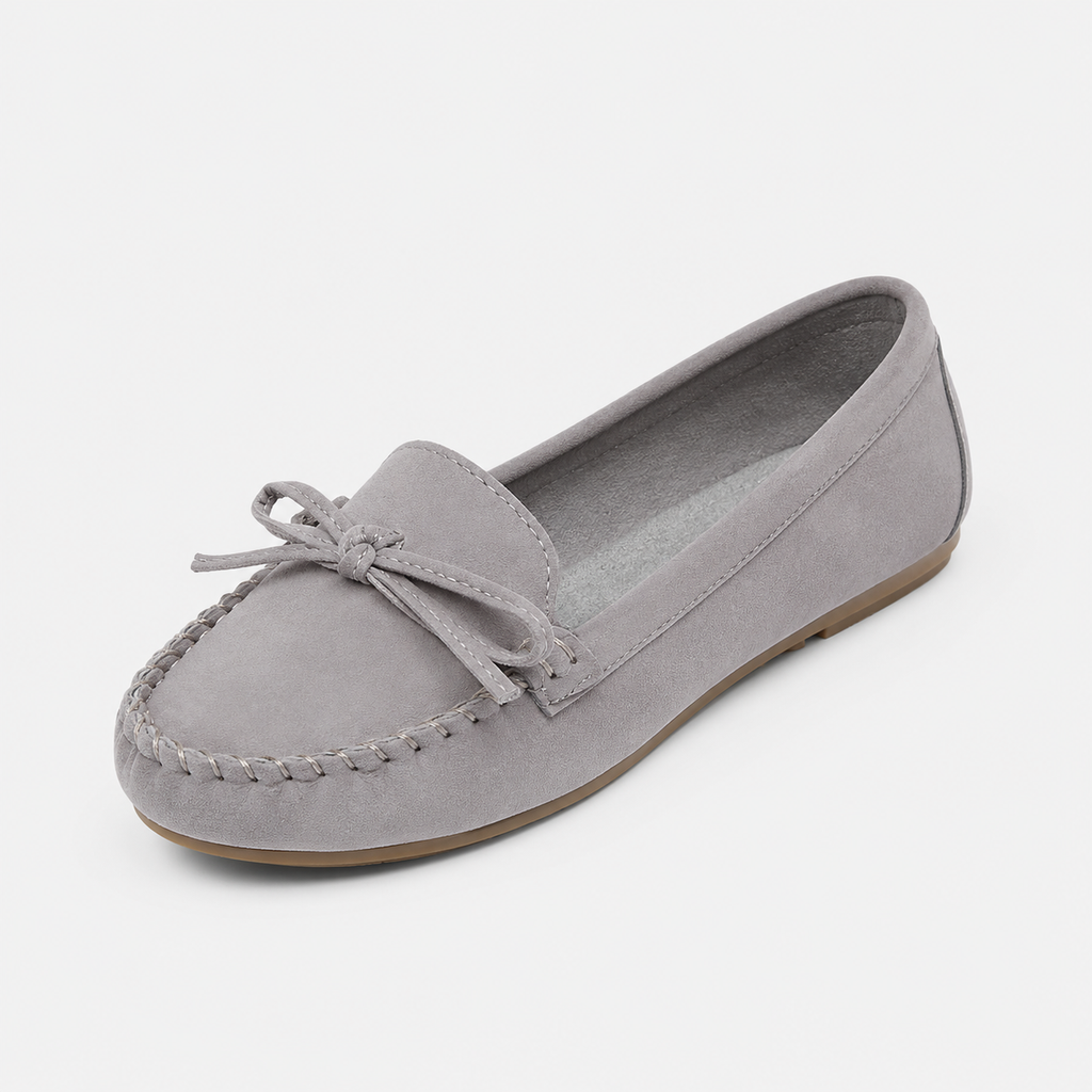 Women's Suede Slip-On Loafers – Flat Ballet Shoes for Everyday Casual Wear