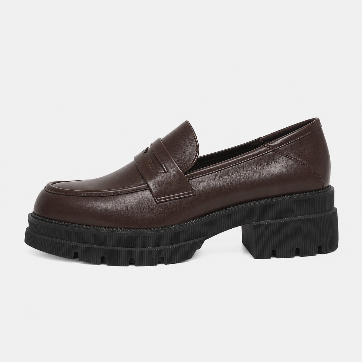 Women's Platform Loafers Brown – British Style Espadrilles for Daily & Commuting Wear