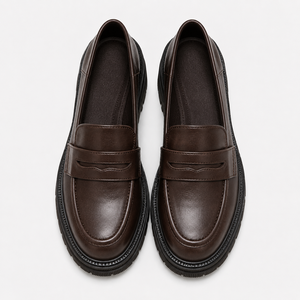Women's Platform Loafers Brown – British Style Espadrilles for Daily & Commuting Wear