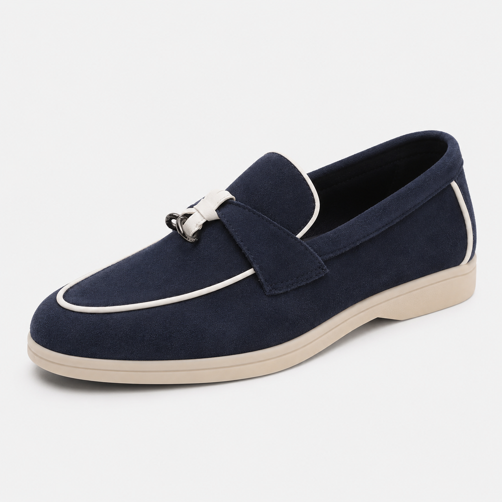 Women's Suede Tassel Loafers – Beige Flat Slip-On Mule Driving Shoes