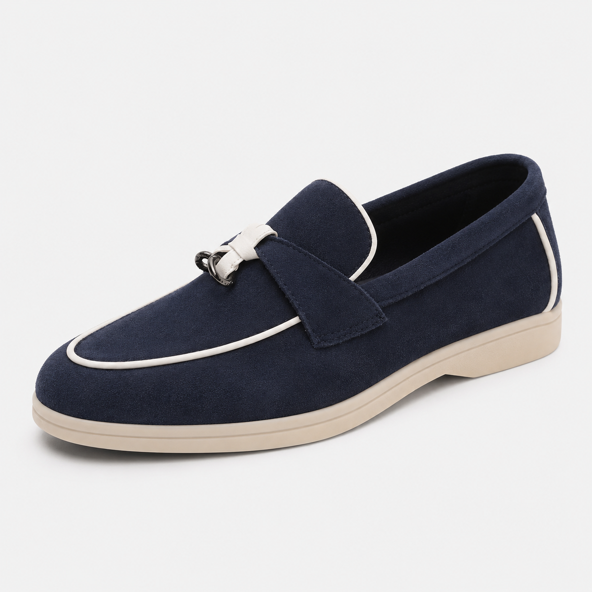 Women's Suede Tassel Loafers – Beige Flat Slip-On Mule Driving Shoes
