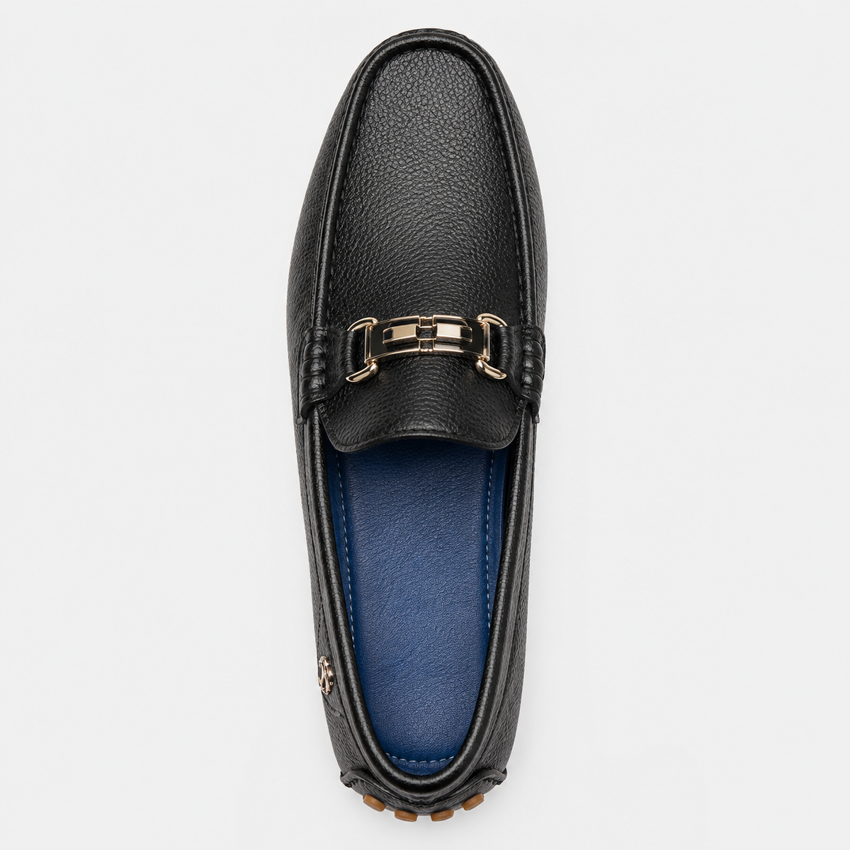 Men's Faux Leather Loafers – Black Casual Slip-On Driving Flat Shoes