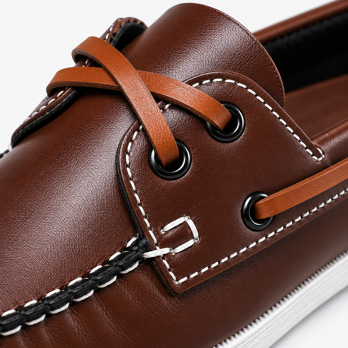 Men's Apron Toe Loafers – Brown Comfortable Slip-On Shoes for Walking & Travel