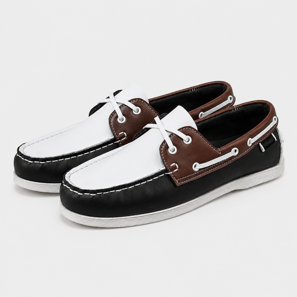 Men's Apron Toe Loafers – Brown Comfortable Slip-On Shoes for Walking & Travel