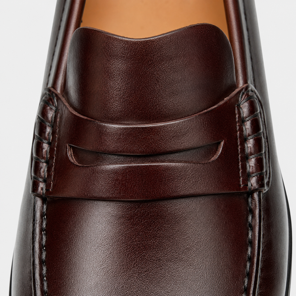 Men's Vintage Calf Leather Loafers – Brown Breathable Slip-On Casual Driving Shoes