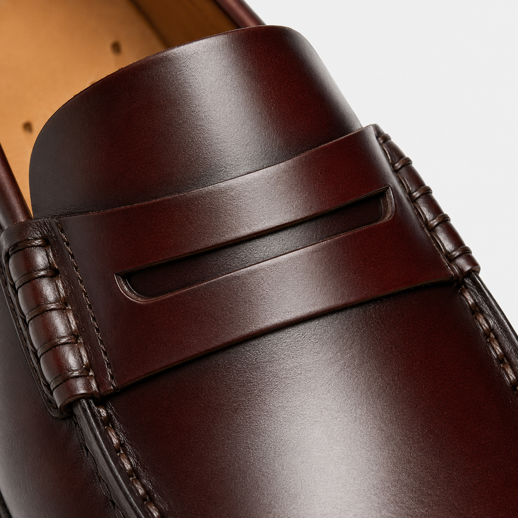 Men's Vintage Calf Leather Loafers – Brown Breathable Slip-On Casual Driving Shoes
