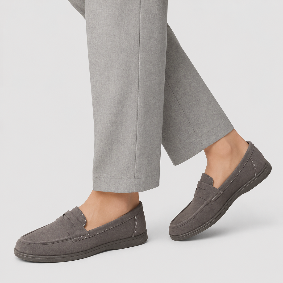 Men's Preppy Slip-On Loafers – Lightweight Breathable Outdoor Flat Shoes