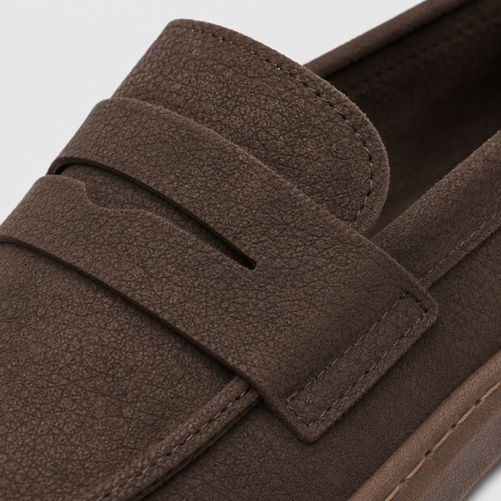 Men's Italian Leather Loafers – Brown Smart Business Casual Slip-On Shoes