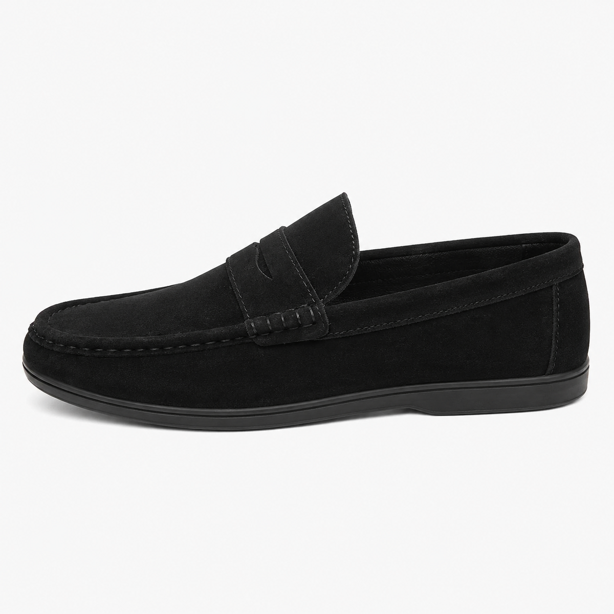Men's Versatile Driving Loafers – Black Comfortable Work Shoes in Black, Grey & Khaki