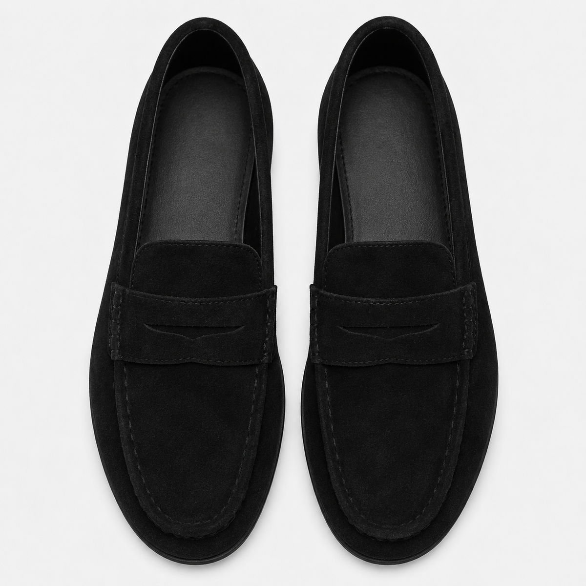 Men's Versatile Driving Loafers – Black Comfortable Work Shoes in Black, Grey & Khaki