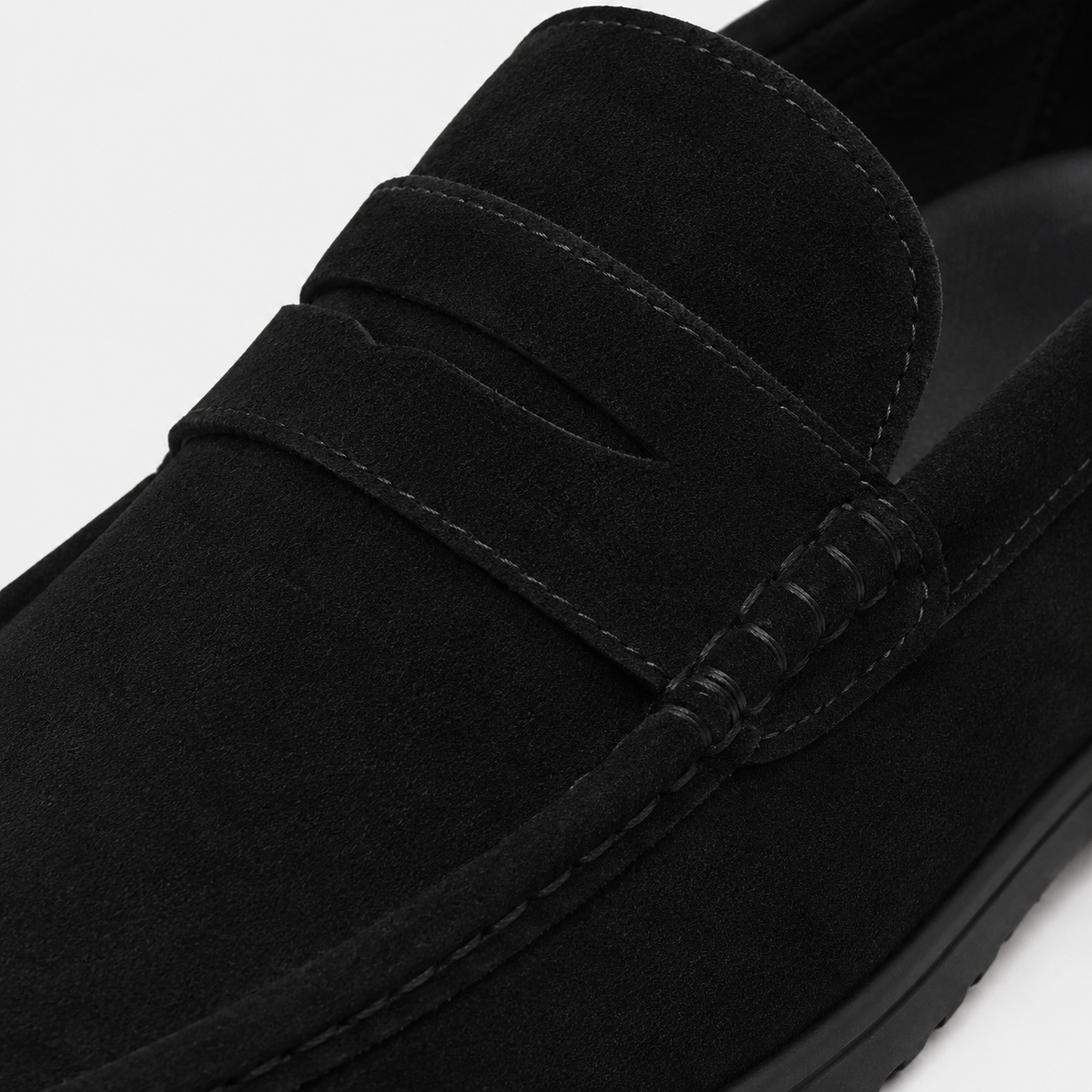 Men's Versatile Driving Loafers – Black Comfortable Work Shoes in Black, Grey & Khaki