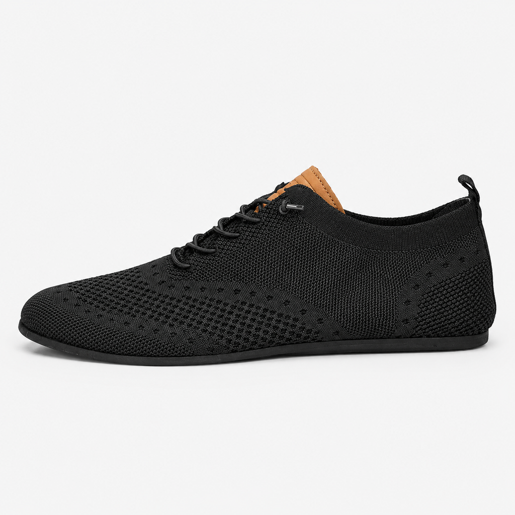Men's Lightweight Loafers – Black Breathable Casual Slip-On Indoor & Outdoor Shoes