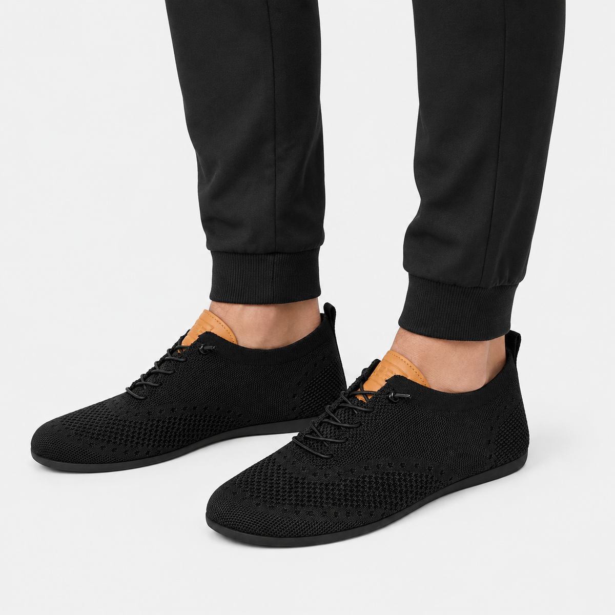 Men's Lightweight Loafers – Black Breathable Casual Slip-On Indoor & Outdoor Shoes