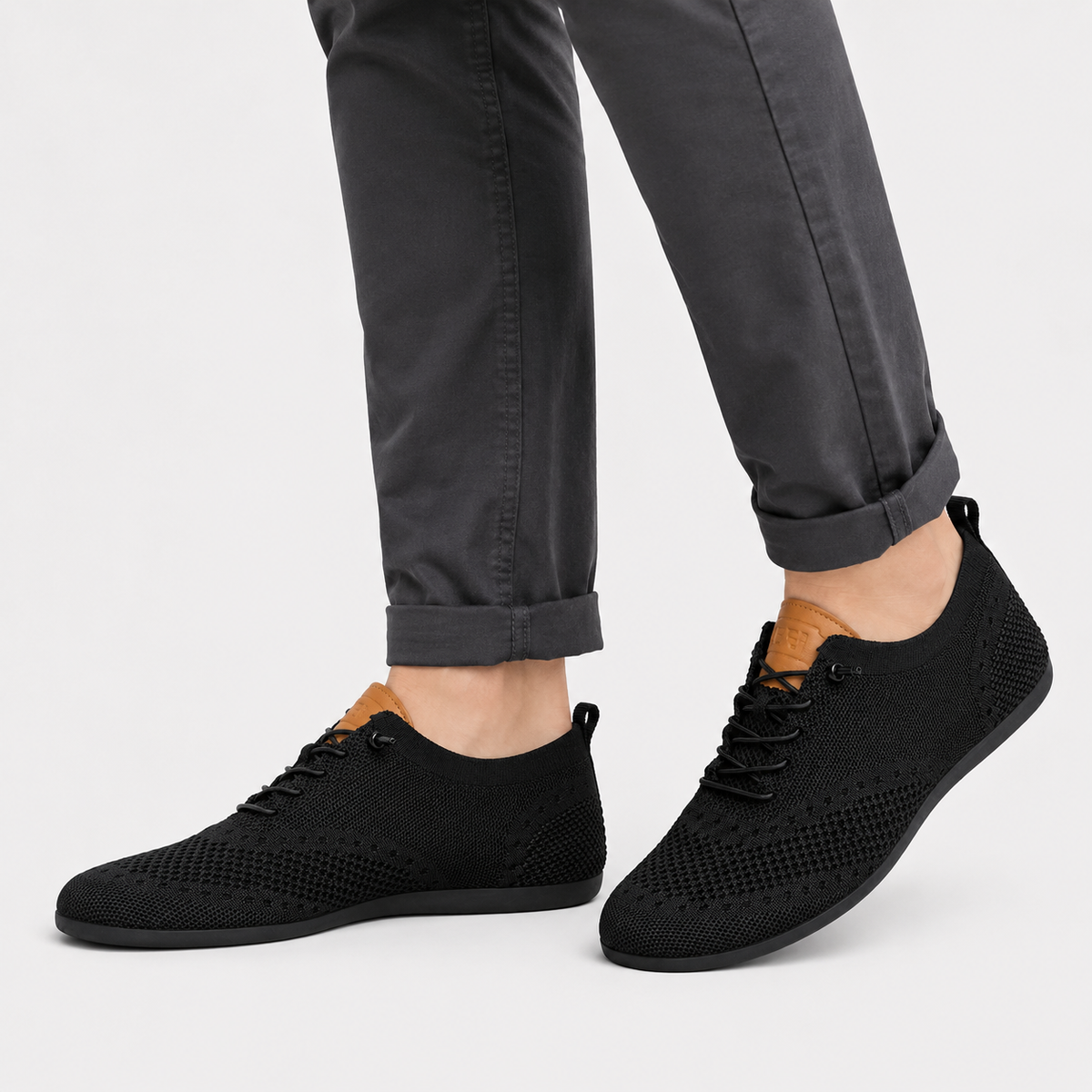 Men's Lightweight Loafers – Black Breathable Casual Slip-On Indoor & Outdoor Shoes