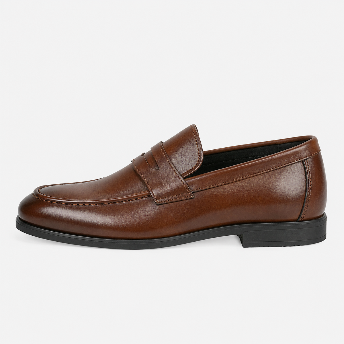 Men's Leather Dress Loafers – Brown Classic Business Casual Formal Party Shoes