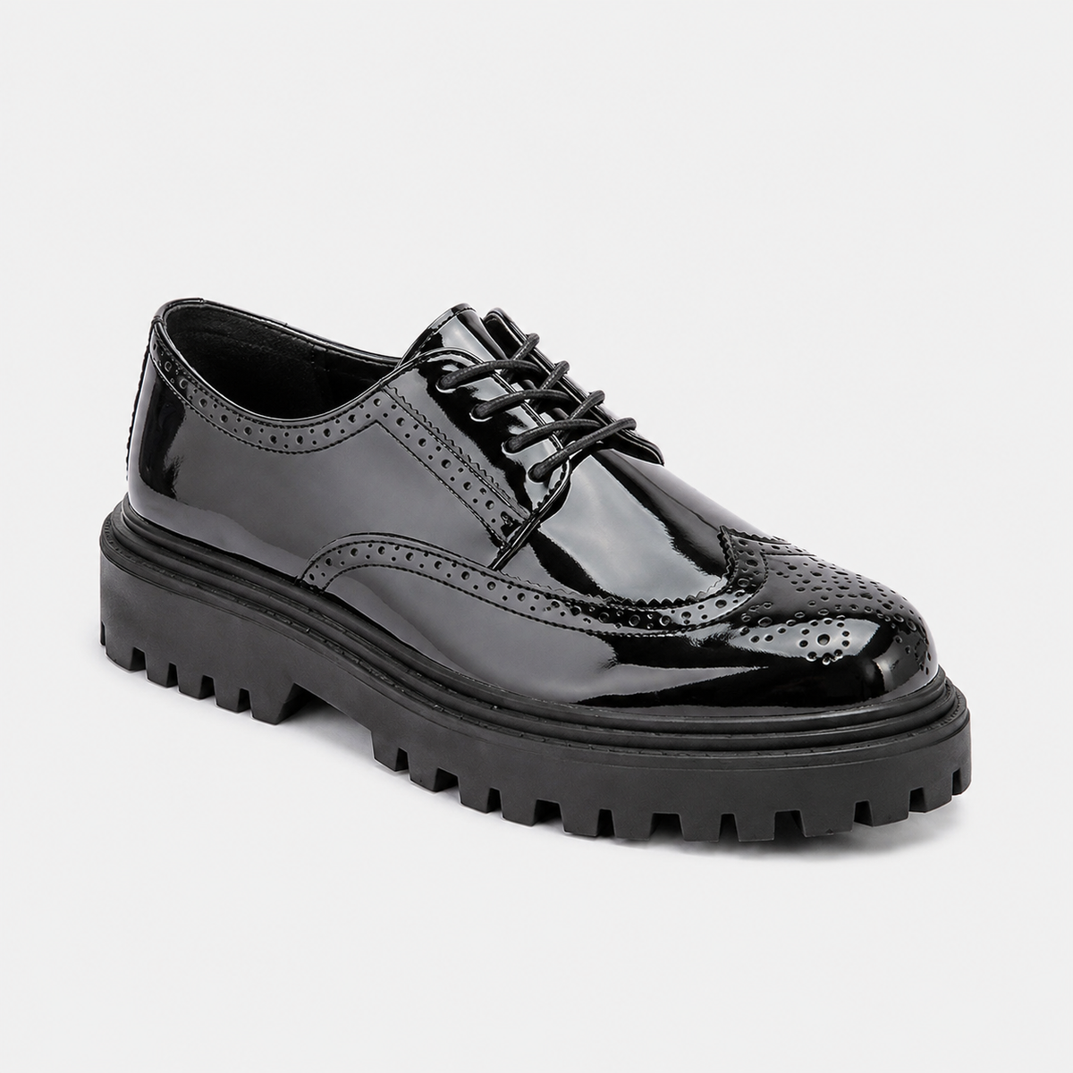 Men's Black Platform Loafers – British Style Thick Sole Heightening Shoes