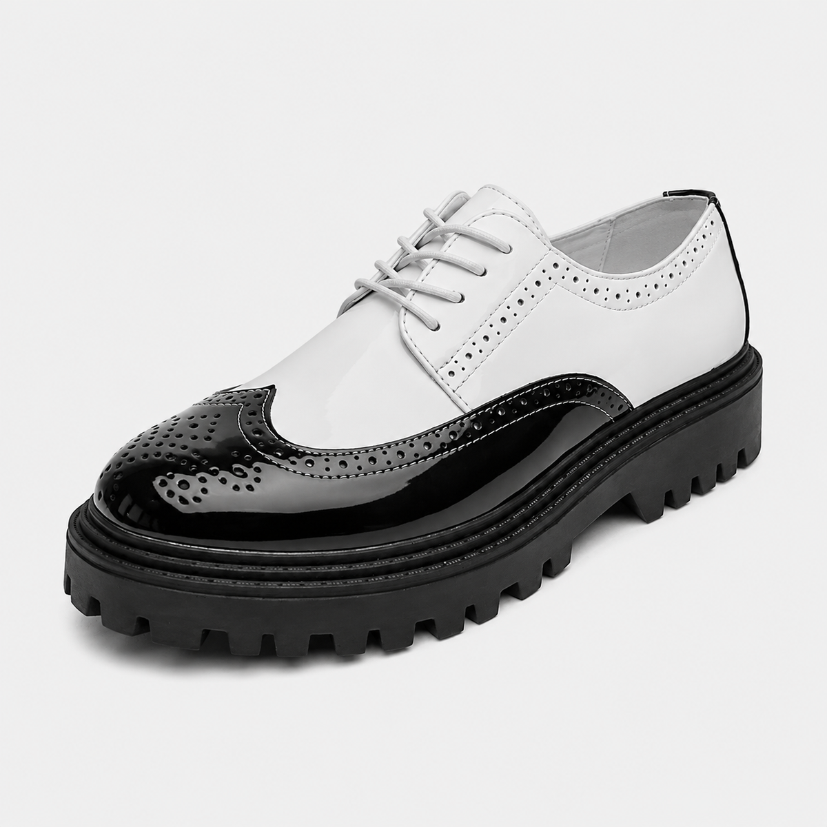 Men's Black Platform Loafers – British Style Thick Sole Heightening Shoes
