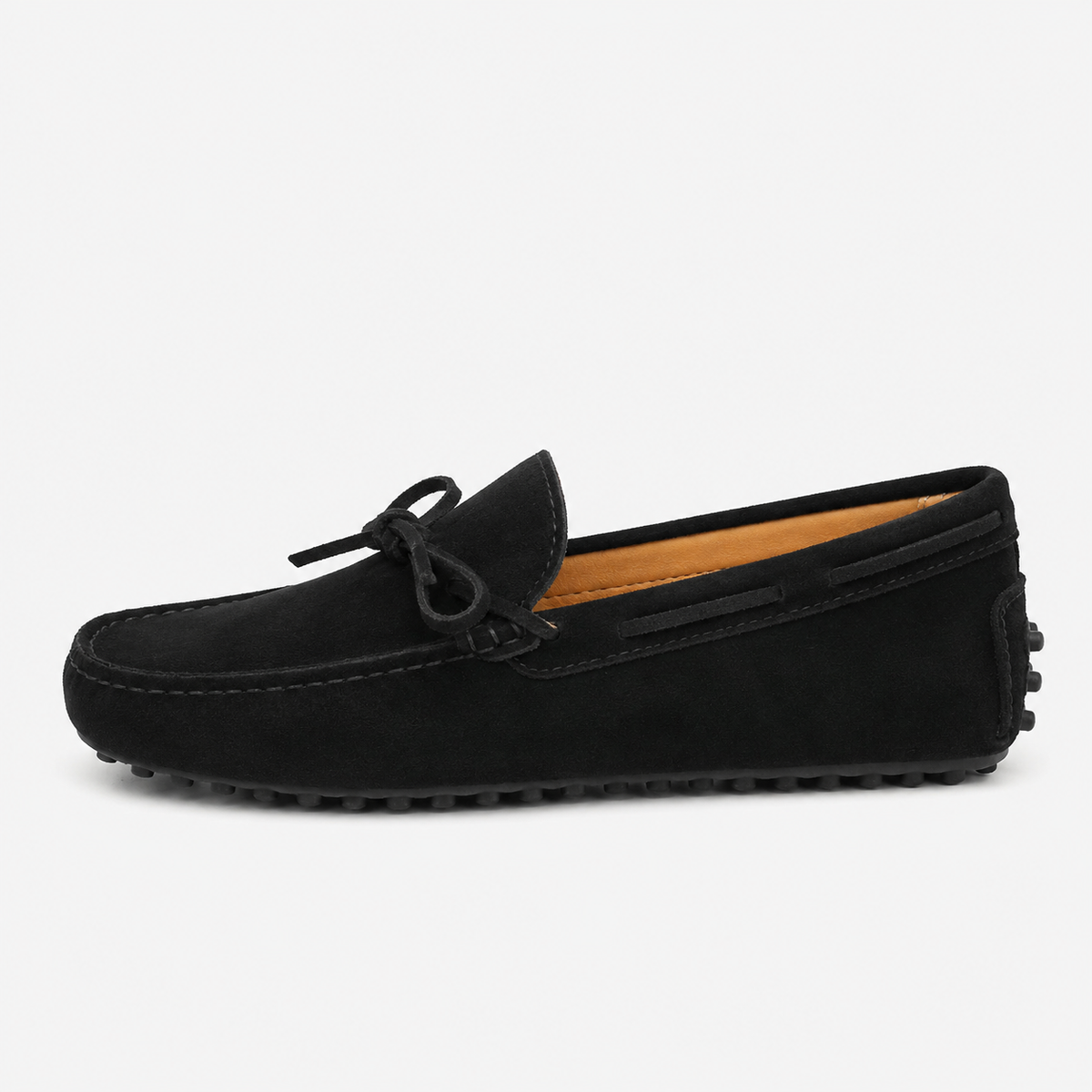Men's Suede Loafers – Black Luxury Soft Genuine Leather Casual Shoes