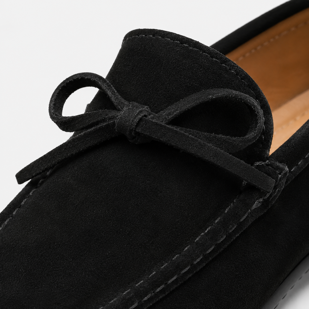 Men's Suede Loafers – Black Luxury Soft Genuine Leather Casual Shoes