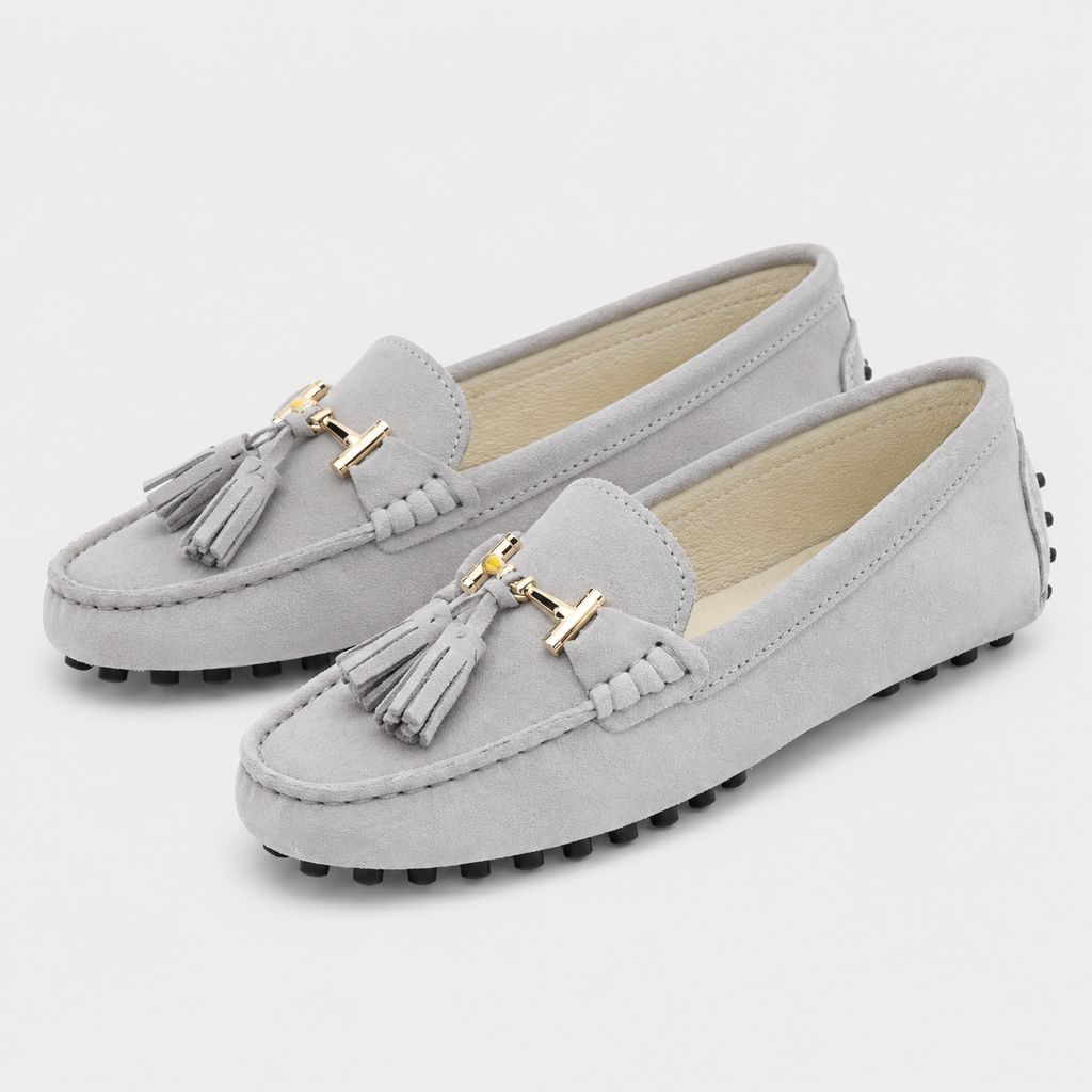 Women's Genuine Leather Flat Loafers – Casual Slip-On Moccasin Shoes