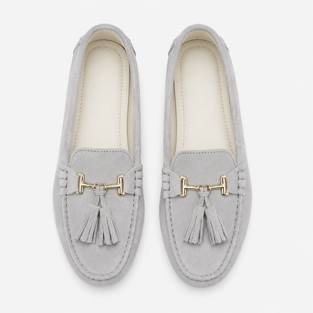 Women's Genuine Leather Flat Loafers – Casual Slip-On Moccasin Shoes