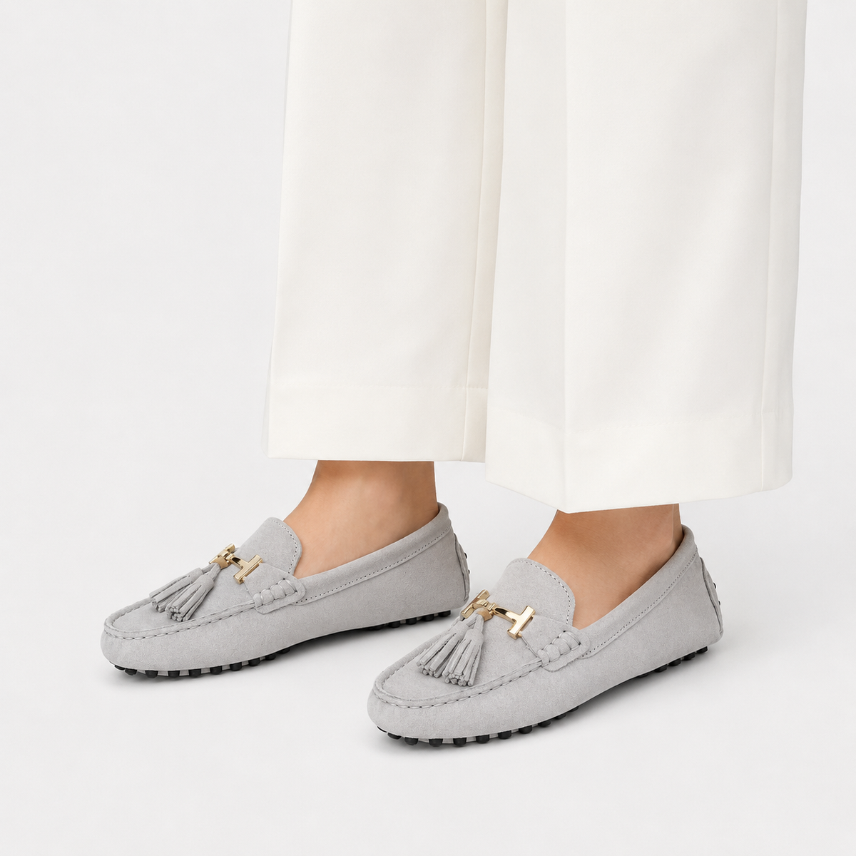 Women's Genuine Leather Flat Loafers – Casual Slip-On Moccasin Shoes