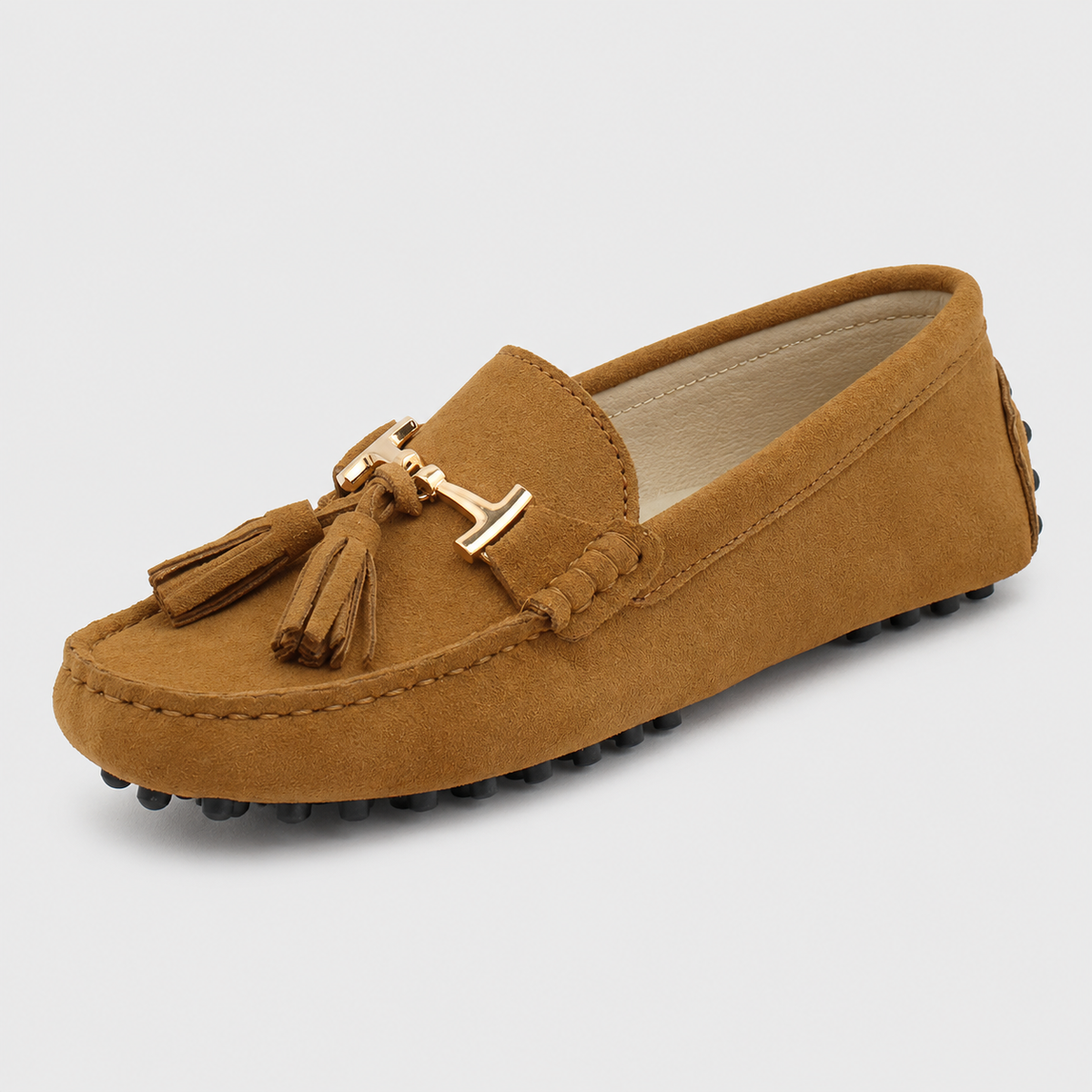 Women's Genuine Leather Flat Loafers – Casual Slip-On Moccasin Shoes