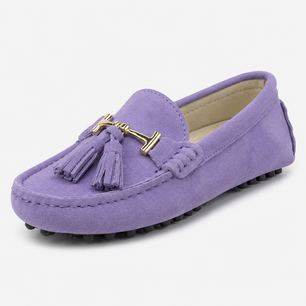 Women's Genuine Leather Flat Loafers – Casual Slip-On Moccasin Shoes
