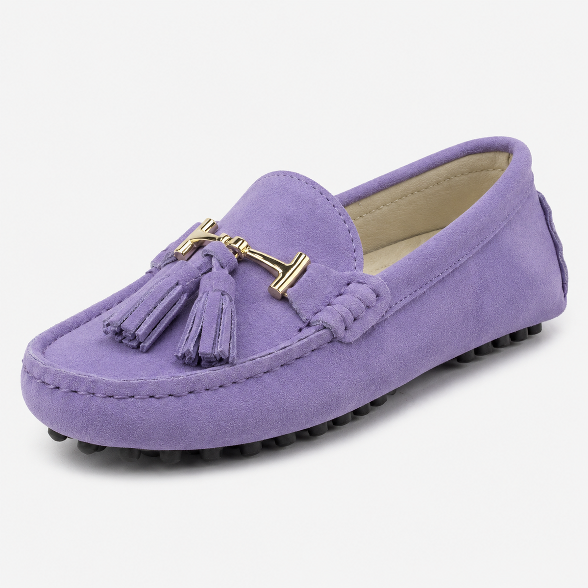 Women's Genuine Leather Flat Loafers – Casual Slip-On Moccasin Shoes