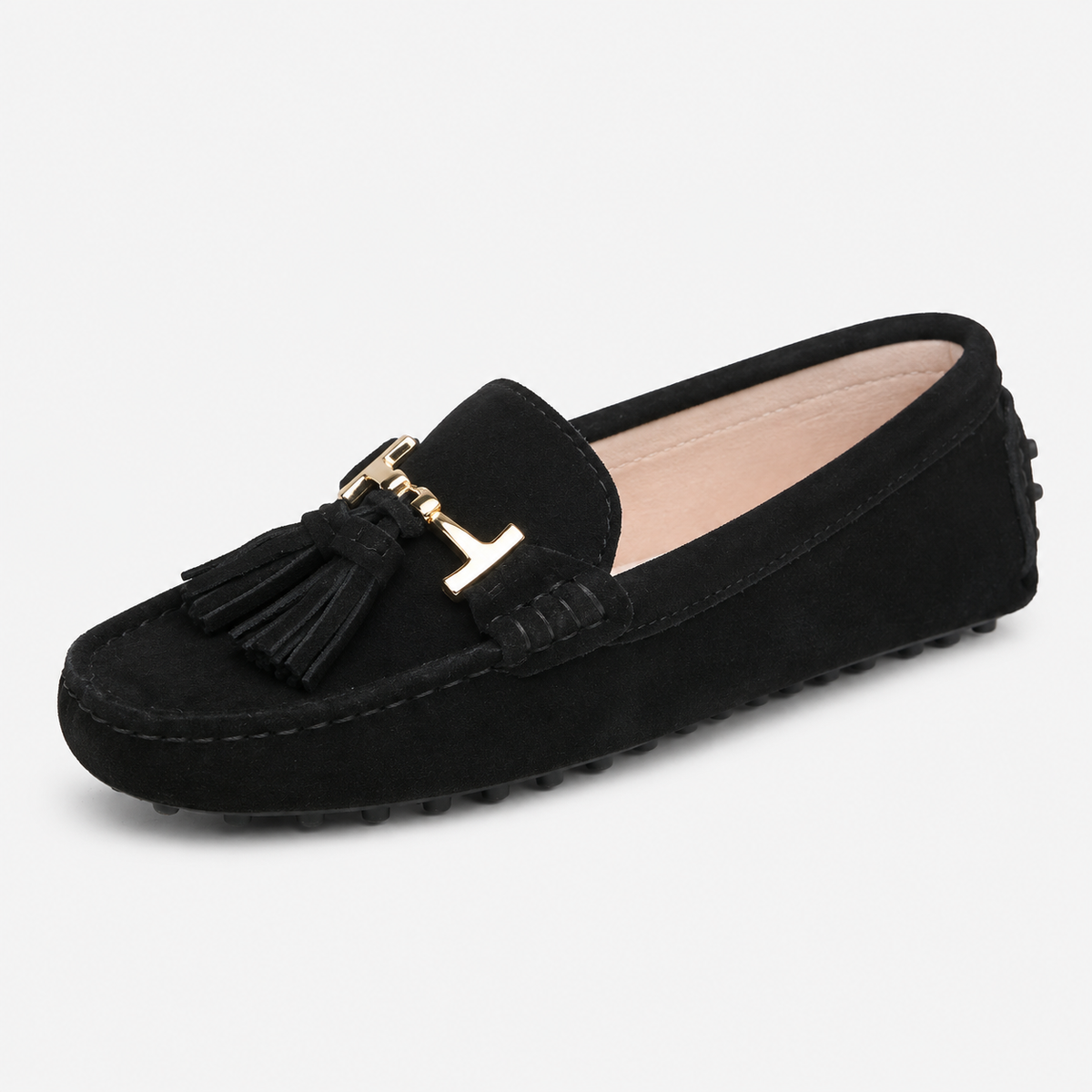 Women's Genuine Leather Flat Loafers – Casual Slip-On Moccasin Shoes