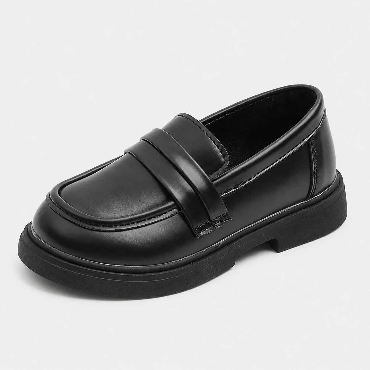 Girls' Princess Leather Loafers – Round Toe Party Wedding & School Shoes