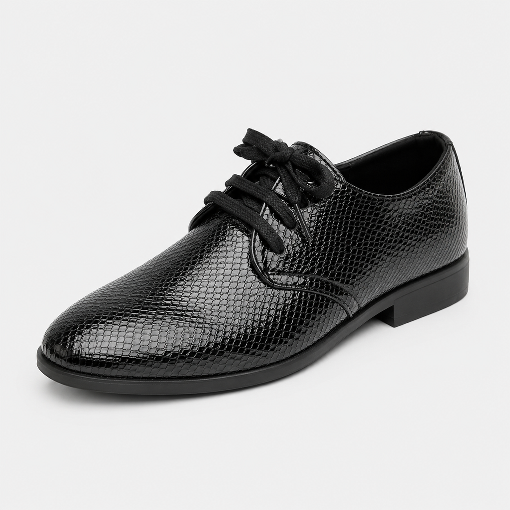 Boys Leather Loafers – Lace-Up Smart Shoes for Toddlers & Kids Wedding