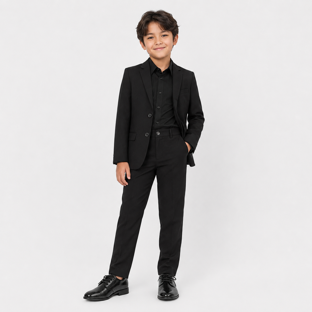 Boys Leather Loafers – Lace-Up Smart Shoes for Toddlers & Kids Wedding