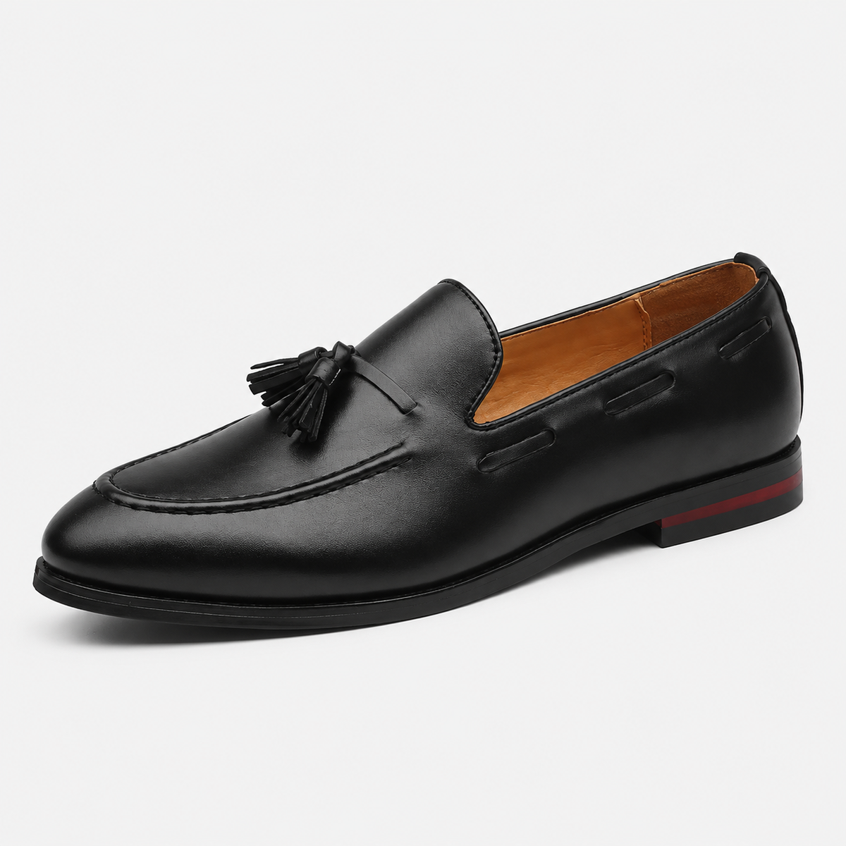 Mens Tassel Loafers – Black British Style Slip-On Formal Dress Shoes