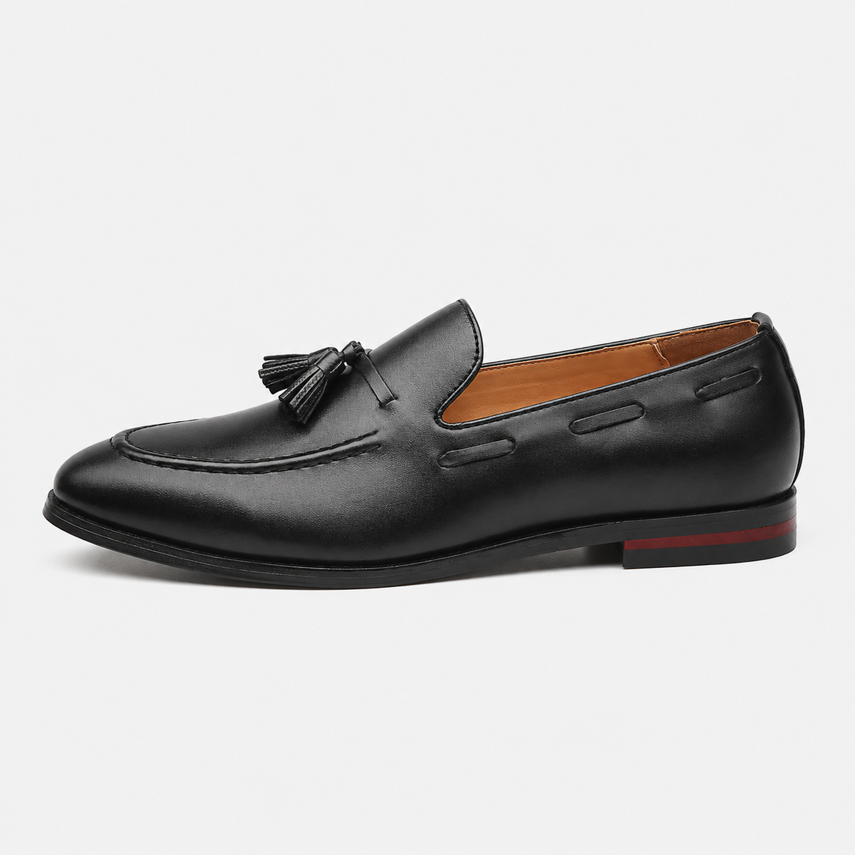Mens Tassel Loafers – Black British Style Slip-On Formal Dress Shoes