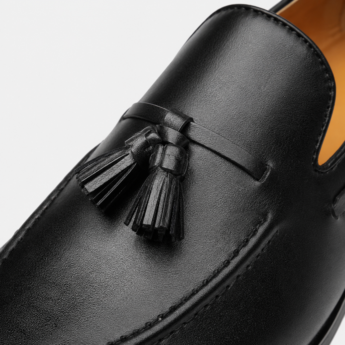Mens Tassel Loafers – Black British Style Slip-On Formal Dress Shoes