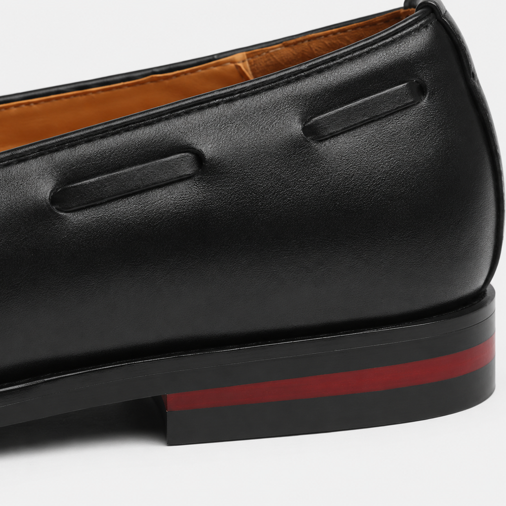 Mens Tassel Loafers – Black British Style Slip-On Formal Dress Shoes