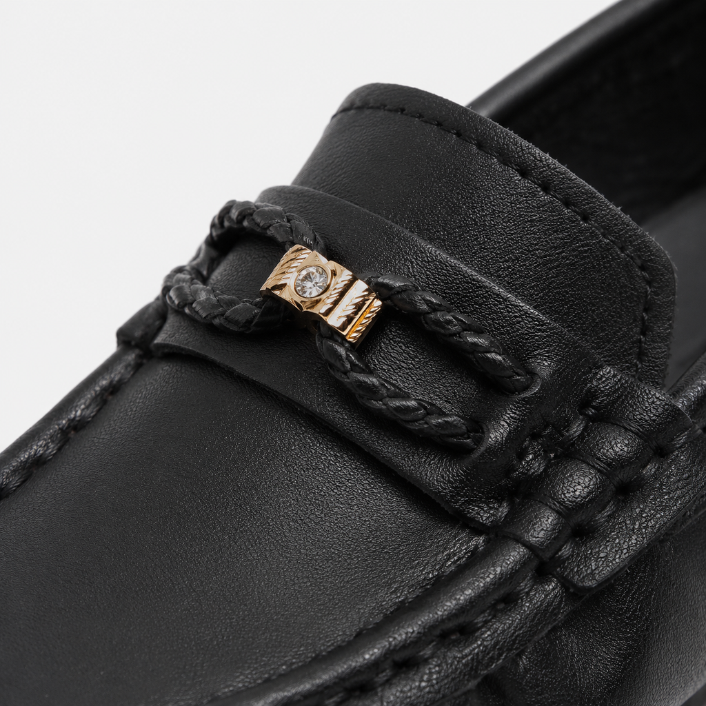 Boys Slip-On Loafers – Soft Sole Classic Buckle Casual Kids Flat Shoes