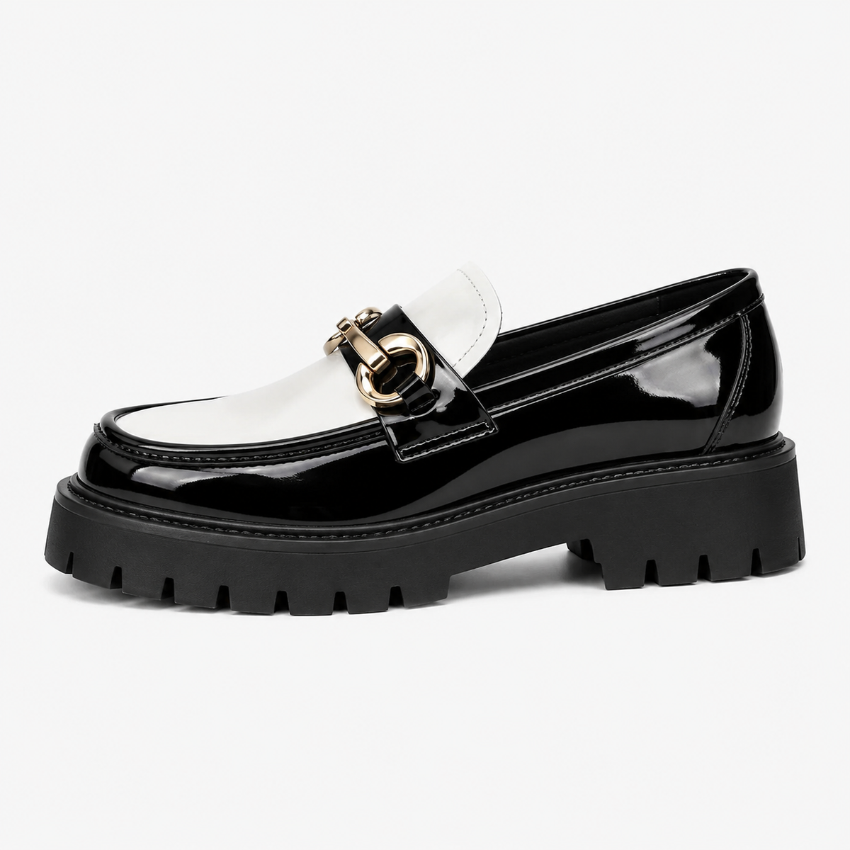 Mens Classic Penny Loafers – Metal Buckle Thick Sole Formal Business Shoes
