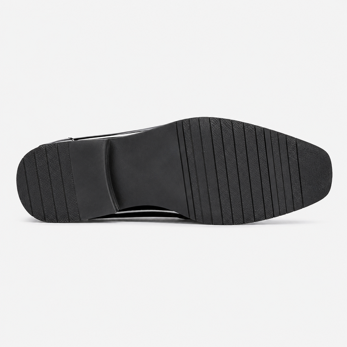 Mens Croc Pattern Penny Loafers – Black & White Mixed Leather Business Shoes