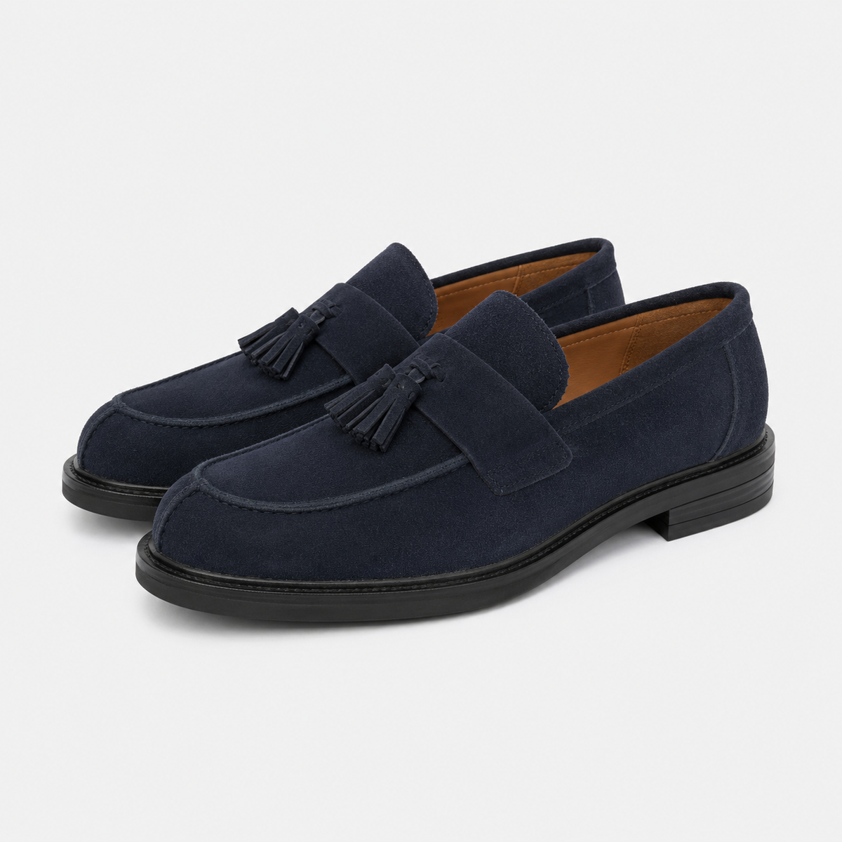 Mens Black Tassel Loafers – Lightweight Business Casual Comfortable Slip-On Shoes