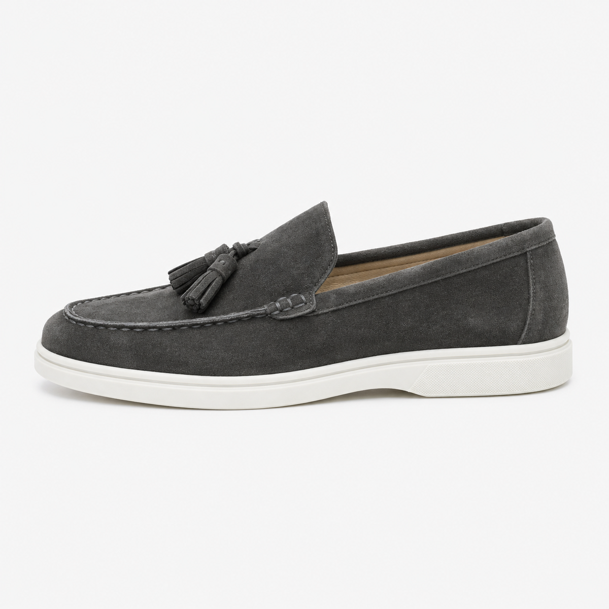 Mens Suede Tassel Loafers – British Style Slip-On Business Casual Driving Shoes