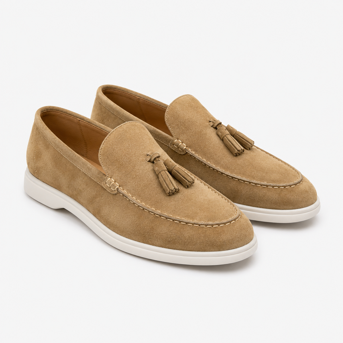 Mens Suede Tassel Loafers – British Style Slip-On Business Casual Driving Shoes