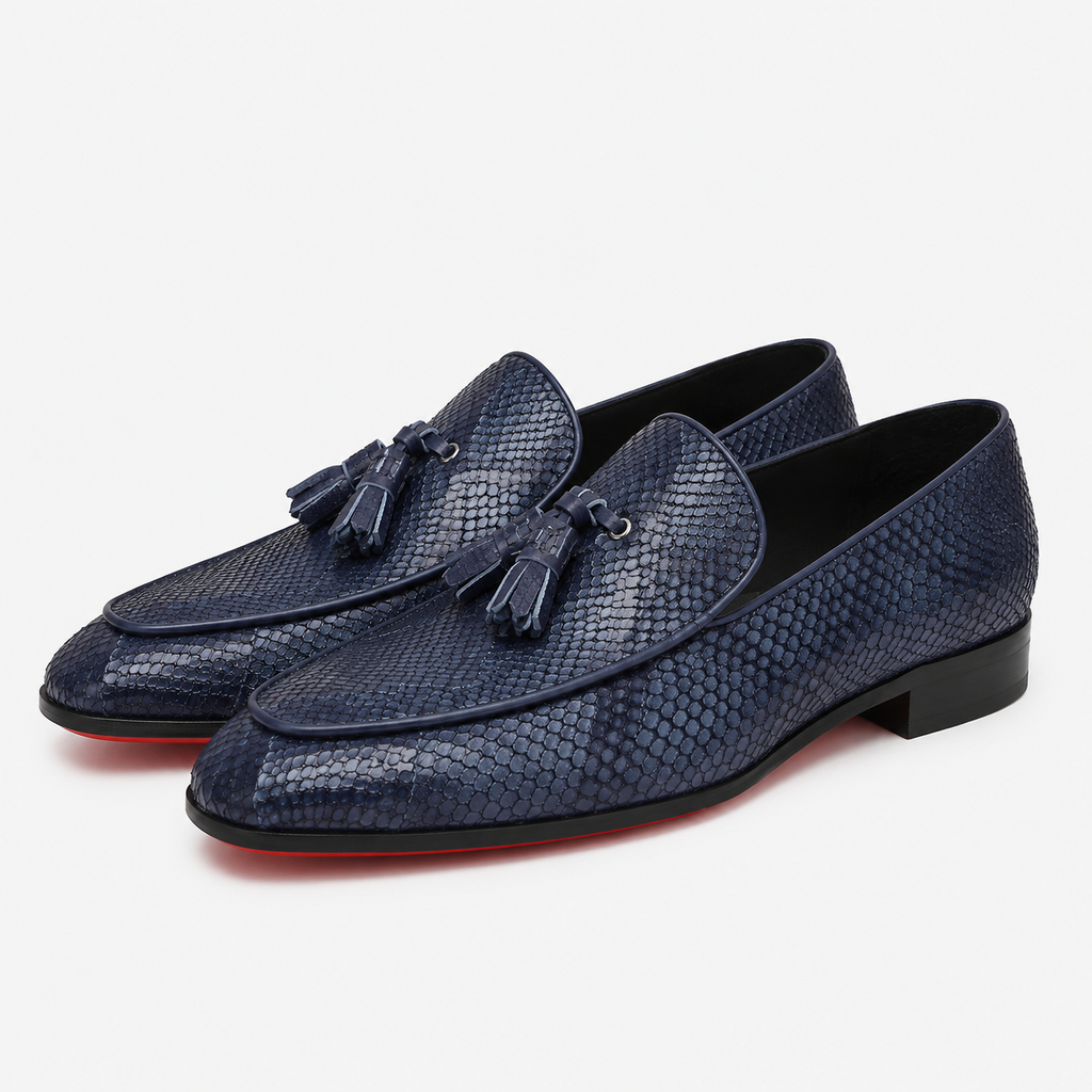 Mens Suede Tassel Loafers – Handmade Smoking Shoes in 5 Colours